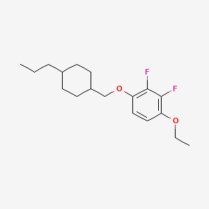 Chemical structure of 1-Ethoxy-2,3-difluoro-4-[(4-propylcyclohexyl)methoxy]benzene