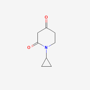 Chemical structure of 1-Cyclopropylpiperidine-2,4-dione