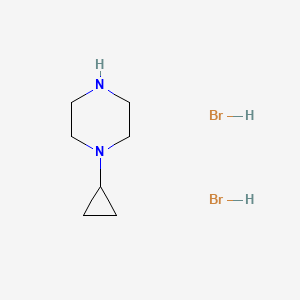 Chemical structure of 1-cyclopropylpiperazine dihydrobromide