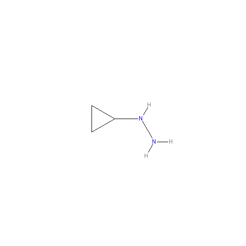Chemical structure of 1-cyclopropylhydrazine hydrochloride