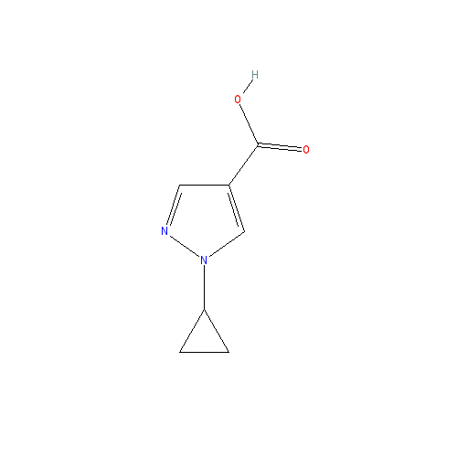 Chemical structure of 1-Cyclopropyl-1H-pyrazole-4-carboxylic acid