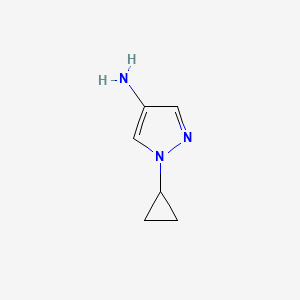 Chemical structure of 1-Cyclopropyl-1H-pyrazol-4-amine