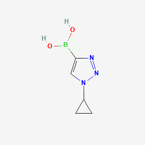 Chemical structure of 1-Cyclopropyl-1H-1,2,3-triazole-4-boronic acid