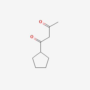Chemical structure of 1-cyclopentylbutane-1,3-dione