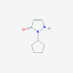 Chemical structure of 1-Cyclopentyl-1h-pyrazol-5-ol