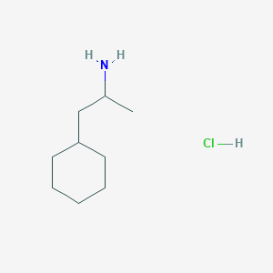Chemical structure of 1-Cyclohexylpropan-2-amine hydrochloride