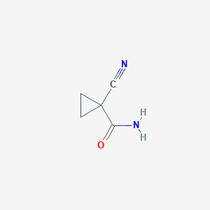 Chemical structure of 1-Cyanocyclopropanecarboxamide