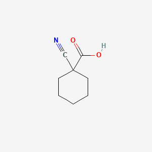 Chemical structure of 1-Cyanocyclohexanecarboxylic acid
