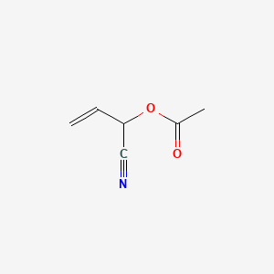Chemical structure of 1-Cyano-2-propenyl Acetate