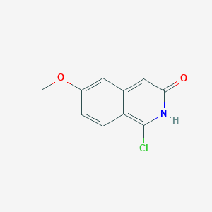 Chemical structure of 1-Chloro-6-methoxyisoquinolin-3(2H)-one
