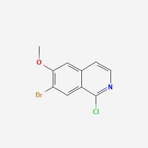 Chemical structure of 1-Chloro-6-methoxy-7-bromoisoquinoline