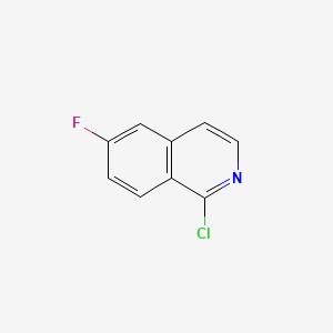 Chemical structure of 1-Chloro-6-fluoroisoquinoline