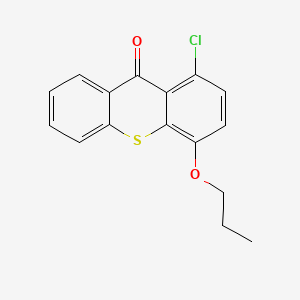 Chemical structure of 1-Chloro-4-propoxy-9H-thioxanthen-9-one