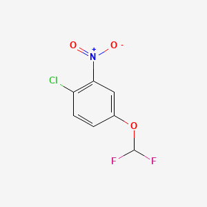 Chemical structure of 1-chloro-4-(difluoromethoxy)-2-nitrobenzene