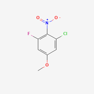 Chemical structure of 1-Chloro-3-fluoro-5-methoxy-2-nitrobenzene