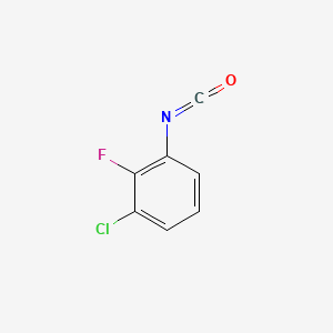 Chemical structure of 1-chloro-2-fluoro-3-isocyanatobenzene