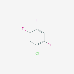Chemical structure of 1-Chloro-2,5-difluoro-4-iodobenzene