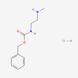 Chemical structure of 1-Cbz-Amino-2-methylaminoethane hydrochloride