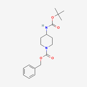 Chemical structure of 1-CBZ-4-(BOC-AMINO)PIPERIDINE