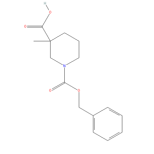 Chemical structure of 1-Cbz-3-methylpiperidine-3-carboxylic Acid