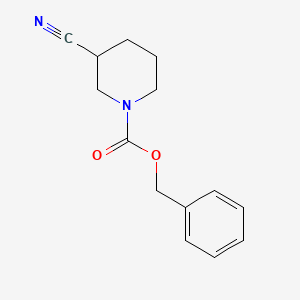 Chemical structure of 1-Cbz-3-Cyanopiperidine