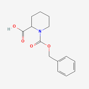 Chemical structure of 1-Cbz-2-Piperidinecarboxylic Acid