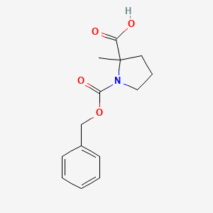 Chemical structure of 1-Cbz-2-methylpyrrolidine-2-carboxylic Acid