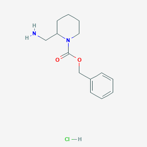 Chemical structure of 1-Cbz-2-(aminomethyl)piperidine Hydrochloride