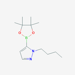 Chemical structure of 1-Butyl-1H-pyrazole-5-boronic acid, pinacol ester
