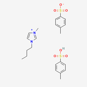 Chemical structure of 1-Butyl-3-methylimidazolium p-toluenesulfonate