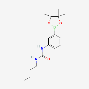 Chemical structure of 1-Butyl-3-(3-(4,4,5,5-tetramethyl-1,3,2-dioxaborolan-2-yl)phenyl)urea