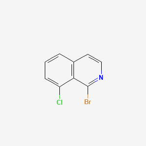 Chemical structure of 1-Bromo-8-chloroisoquinoline