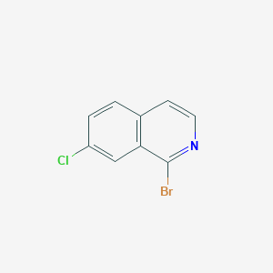 Chemical structure of 1-bromo-7-chloroisoquinoline