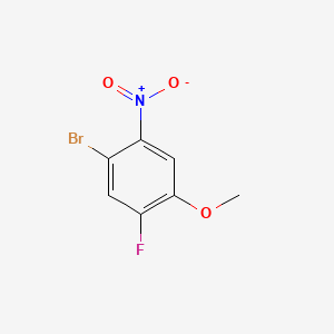 Chemical structure of 1-Bromo-5-fluoro-4-methoxy-2-nitrobenzene
