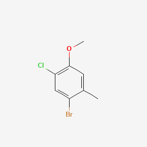 Chemical structure of 1-bromo-5-chloro-4-methoxy-2-methylbenzene