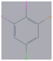 Chemical structure of 1-Bromo-5-chloro-3-fluoro-2-iodobenzene