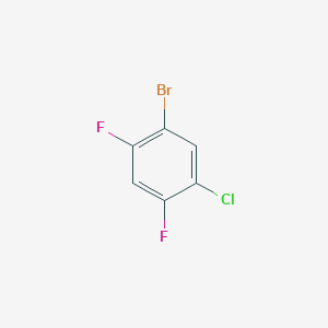 Chemical structure of 1-Bromo-5-chloro-2,4-difluorobenzene