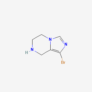 Chemical structure of 1-Bromo-5,6,7,8-tetrahydroimidazo[1,5-a]pyrazine