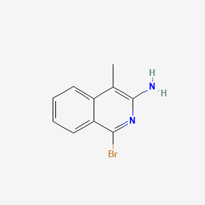 Chemical structure of 1-Bromo-4-methylisoquinolin-3-amine