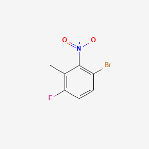 Chemical structure of 1-Bromo-4-fluoro-3-methyl-2-nitrobenzene