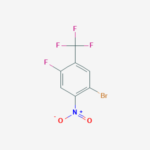 Chemical structure of 1-Bromo-4-fluoro-2-nitro-5-(trifluoromethyl)benzene