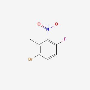 Chemical structure of 1-Bromo-4-fluoro-2-methyl-3-nitrobenzene