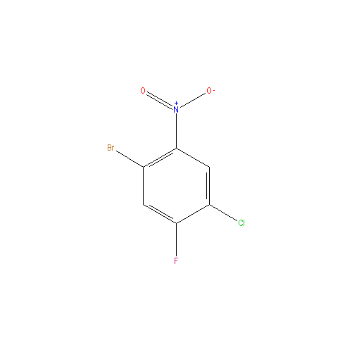 Chemical structure of 1-Bromo-4-Chloro-5-Fluoro-2-Nitrobenzene