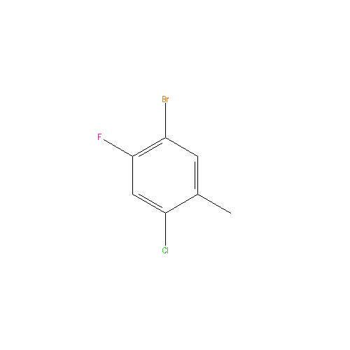 Chemical structure of 3-Bromo-6-chloro-4-fluoro-toluene