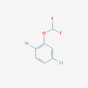 Chemical structure of 1-Bromo-4-chloro-2-(difluoromethoxy)benzene
