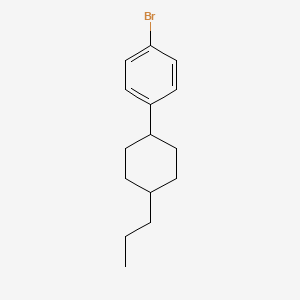 Chemical structure of 1-Bromo-4-(trans-4-propylcyclohexyl)benzene