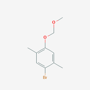 Chemical structure of 1-bromo-4-(methoxymethoxy)-2,5-dimethylbenzene