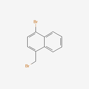 Chemical structure of 1-Bromo-4-(bromomethyl)naphthalene