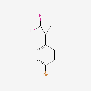 Chemical structure of 1-bromo-4-(2,2-difluorocyclopropyl)benzene