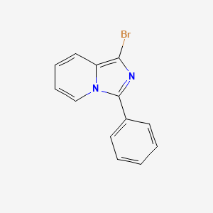 Chemical structure of 1-Bromo-3-phenylimidazo[1,5-a]pyridine